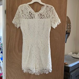 Francesca’s White Lace Romper